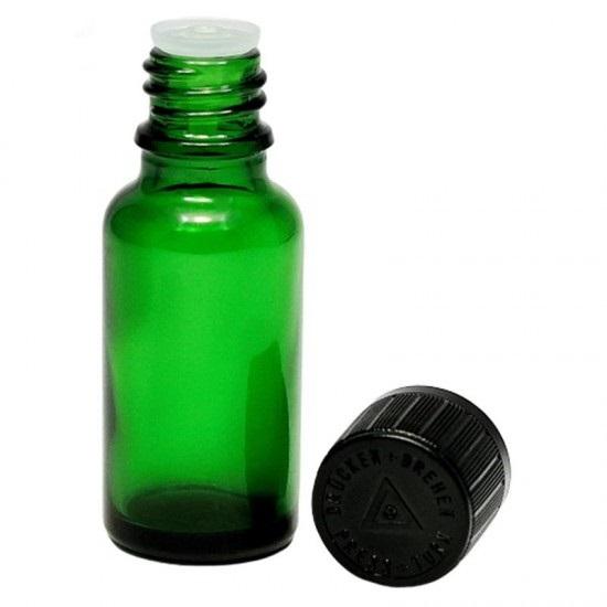 Zelená fľaštička s kvapkadlom a detským uzáverom - rôzne veľkosti