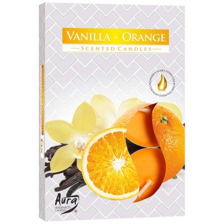 Vonné čajové sviečky Vanilla & Orange 6ks