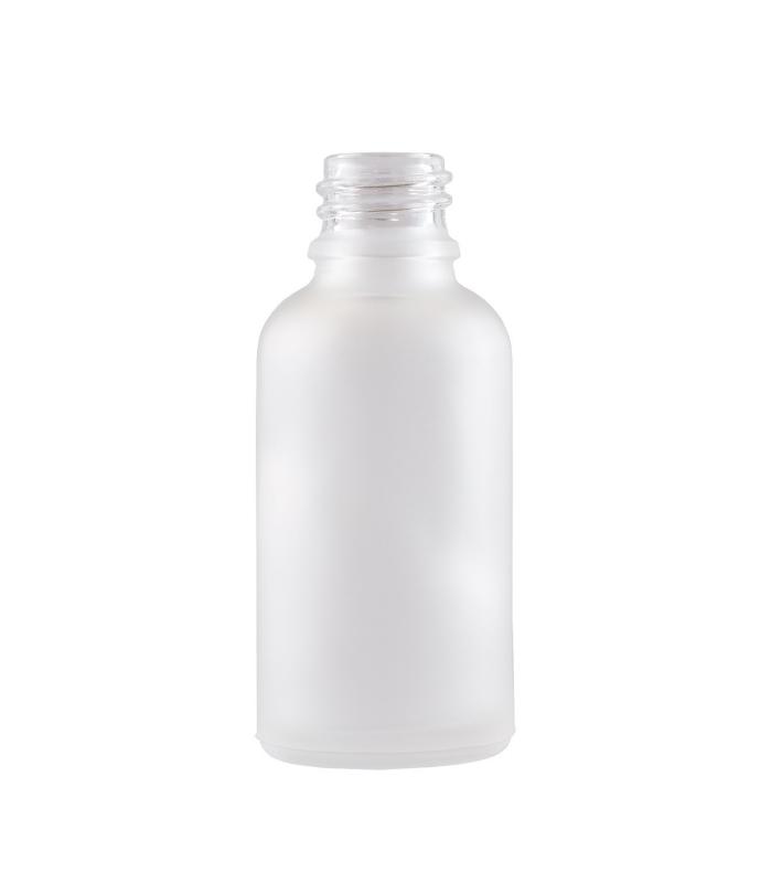 Biela sklenená fľaša s rôznym uzáverom 30ml