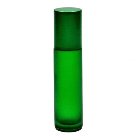 Zelená roll-on 10ml s oceľovou guličkou a vrchnákom