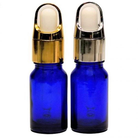 Modrá sklenená fľaša s pipetou 10ml