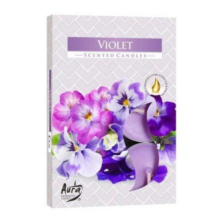 Vonné čajové sviečky Violet 6ks