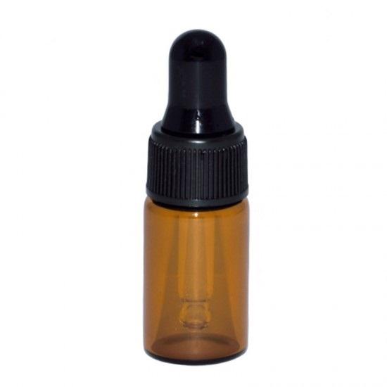 Hnedá sklenená fľaša s pipetou 3ml